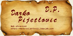 Darko Pijetlović vizit kartica